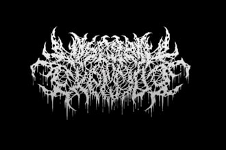 make brutal death metal, deathcore, black metal band logo