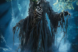 draw fantasy horror art illustration or dark creepy