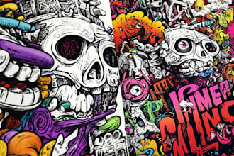 draw doodle art illustration designs on any topic