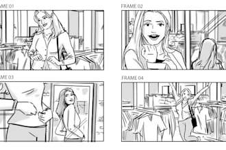 create a storyboard drawing for your stories