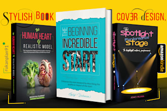 printable stylish book cover design, ebook design