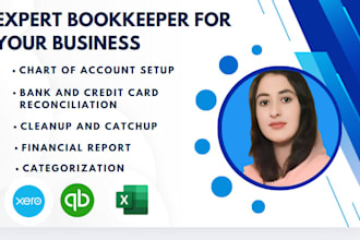 do bookkeeping using quickbooks online,xero and excel