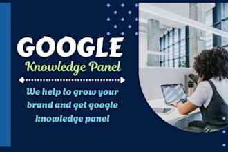 create standard google knowledge panel,  knowledgepanel for personal or company