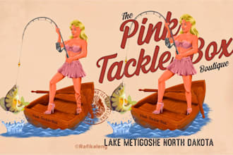 create a vintage pinup girl illustration