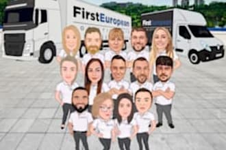 do digital caricature from your photo