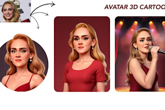 draw you into professional 3d portrait cartoon