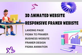 design responsive 3d interactive animated framer website