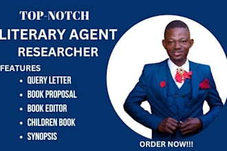 find a literary agent for fiction book, movie script, screenplay, children book