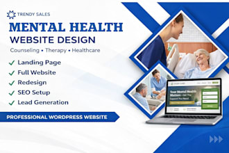 design counselling website, mental health, healthcare, therapy website