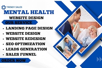 design counselling website, mental health, healthcare, therapy website
