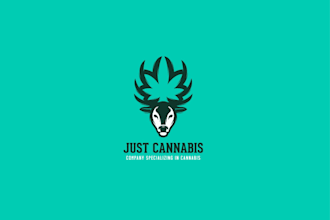 design marijuana leaf negative space logo