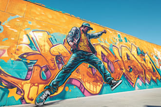 do graffiti font logo and illustration