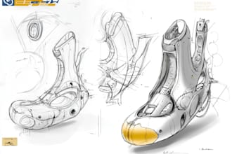 make 2d design sketches of your product ideas