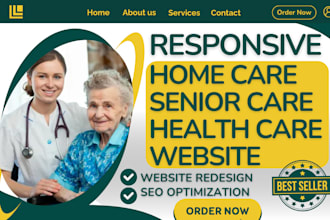 design homecare elderly care senior care healthcare medicare caregiver website