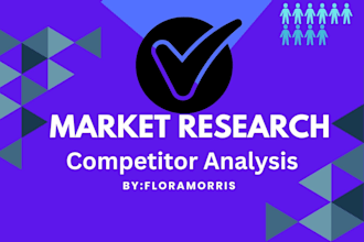 do market research, niche, competitor analysis and business plan