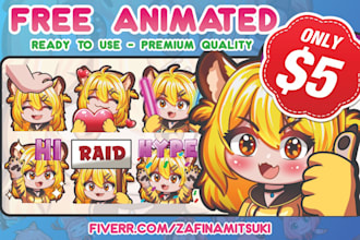 create cute chibi  emotes for your twitch, vtuber, youtube