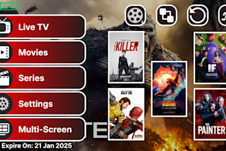 design an eye catching uiux design and prototype for you iptv app
