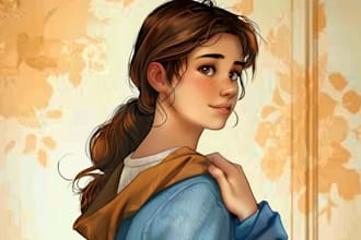 draw a cartoon portrait in disney style art for you