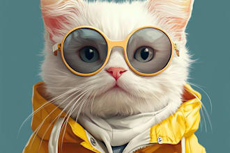 create your pet photo into professional digital