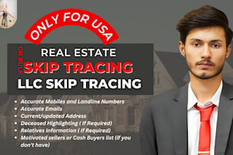 do bulk skip tracing for real estate and llc skip tracing