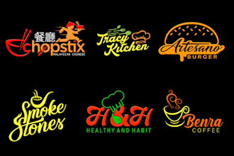 create unique restaurant, food, bbq, pizza and cafe logo for your business