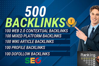 create high quality backlinks contextual and profile linkbuilding