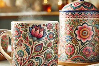 create custom typography coffee mug design