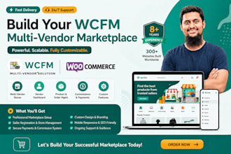 build wcfm multi vendor product or service marketplace