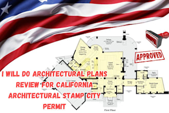 do architectural plans review for california architectural stamp city permit