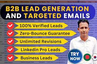 do targeted and verified b2b leads and email list building