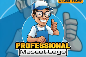 design unique caricature cartoon and mascot logo character