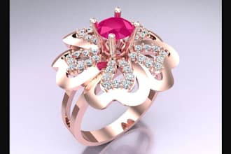 3d jewelry design, ring, pendant design, bracelet, earring design, 3d modeling