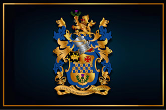 design luxury vintage heraldic coat of arms church and family crest logo