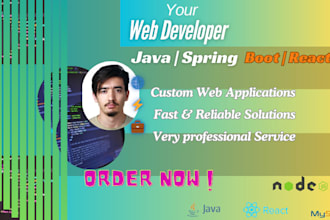 be a full stack web developer in java, spring boot, react