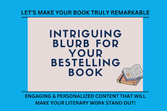 write a powerful book blurb, book description or author bio