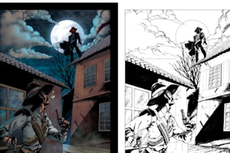 draw graphic novel comic page storyboard comic book illutration as comic artist