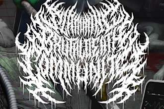 draw slamming brutal death metal logo design for you