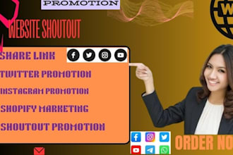 do twitter shoutout and promotion and share link 100m ig,yt,website,fb,