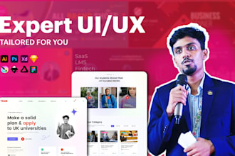 design mobile app, website UI UX in figma for saas and ecommerce