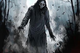 draw horror or fantasy monster or creature for you
