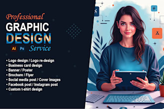 do any graphic design work using adobe photoshop and adobe illustrator