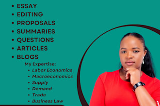 help on labor economics, macroeconomics  supply, demand, trade and business law