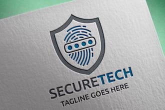 design a modern tech startup ,security and technology logo