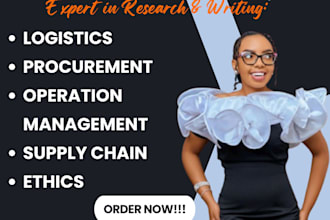 do tasks on logistics, procurement, operation management, ethic and supply chain