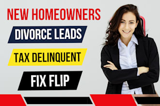 do new homeowners divorce leads fix flip tax delinquent code violation vacant