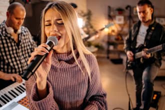 female gospel worship, christian song singer, hymn songwriter, melody producer