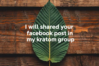 promote your facebook post in kratom groups