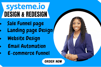 create systeme io website, systeme io landing page, systeme io sales funnel