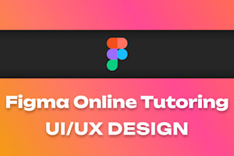 teach you UI UX design as an online tutor with figma