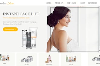 design cosmetics shopify store makeup store cosmetics website cosmetics skincare